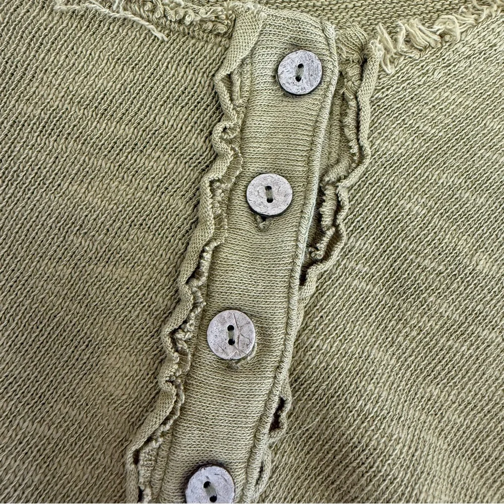Free People X We The Free Golden Road Cardigan Curly Willow Mustard Olive Crop